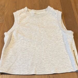 Varley Women's double soft light grey Tank Top with side zippers